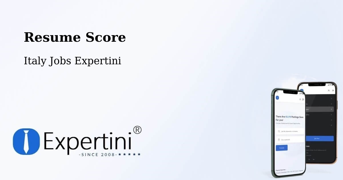Resume Score & Job Description Match Tool – Carini - Italy Jobs Expertini